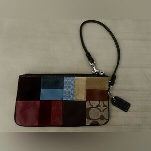 Coach patchwork wristlet